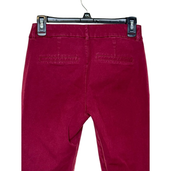 Old Navy Women's Pixie Pants Hi-Rise Skinny Chino Secret Slim Pockets Red Wine 2 - Picture 8 of 10